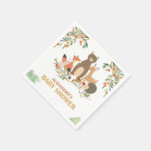 ウッドランド動物の赤ちゃんシャワー スタンダードカクテルナプキン (角)