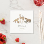 ウッドランド動物の赤ちゃんシャワー スタンダードカクテルナプキン (インサイチュ)