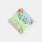 ウッドランド動物の赤ちゃんシャワー スタンダードカクテルナプキン (角)