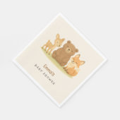 ウッドランド動物の赤ちゃんシャワー スタンダードランチョンナプキン (角)