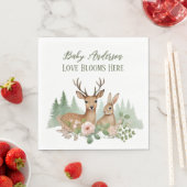 ウッドランド動物の赤ちゃんシャワー スタンダードランチョンナプキン (インサイチュ)