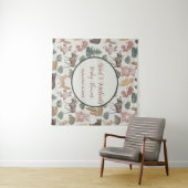 ウッドランド動物の赤ちゃんシャワー タペストリー (インサイチュ(横))