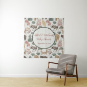 ウッドランド動物の赤ちゃんシャワー タペストリー (インサイチュ)