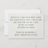 ウッドランド動物の赤ちゃんシャワー ノートカード (裏面)