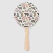 ウッドランド動物の赤ちゃんシャワー ハンドファン (裏面)