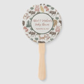 ウッドランド動物の赤ちゃんシャワー ハンドファン (正面)