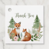 ウッドランド動物の赤ちゃんシャワー フェイバータグ (正面)