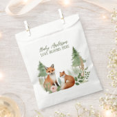 ウッドランド動物の赤ちゃんシャワー フェイバーバッグ (クリップ留めされた状態)