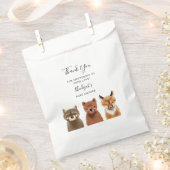 ウッドランド動物の赤ちゃんシャワー フェイバーバッグ (クリップ留めされた状態)