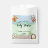 ウッドランド動物の赤ちゃんシャワー フェイバーバッグ (正面)