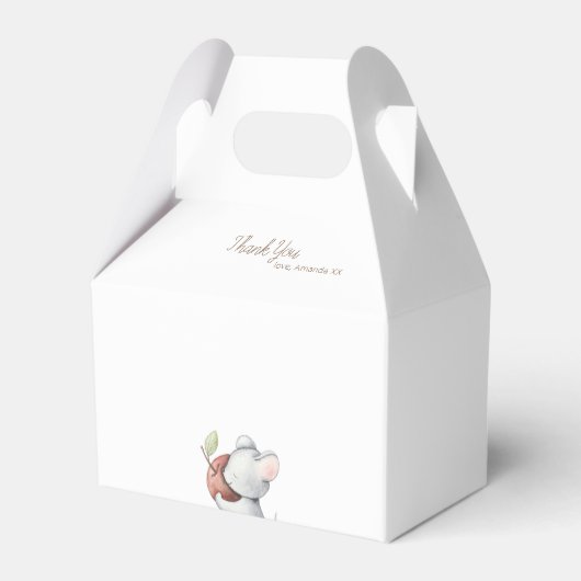 ウッドランド動物の赤ちゃんシャワー フェイバーボックス (裏面サイド)