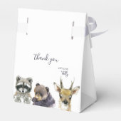 ウッドランド動物の赤ちゃんシャワー フェイバーボックス (裏面サイド)