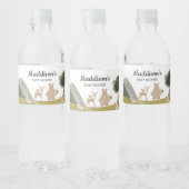 ウッドランド動物の赤ちゃんシャワー ペットボトルラベル (ボトル)