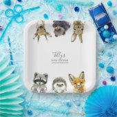 ウッドランド動物の赤ちゃんシャワー ペーパープレート (パーティー)