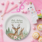 ウッドランド動物の赤ちゃんシャワー ペーパープレート (パーティー)