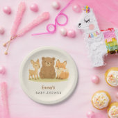 ウッドランド動物の赤ちゃんシャワー ペーパープレート (パーティー)