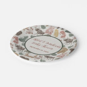 ウッドランド動物の赤ちゃんシャワー ペーパープレート (アングル)