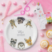 ウッドランド動物の赤ちゃんシャワー ペーパープレート (パーティー)