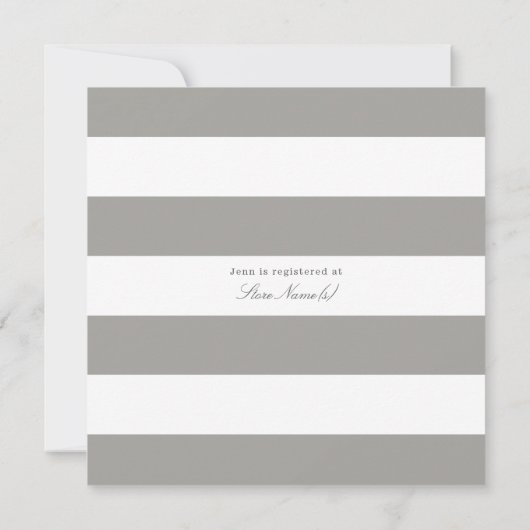 ウッドランド動物の赤ちゃんシャワー 招待状 (裏面)