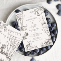 ウッドランド動物の赤ちゃんシャワー