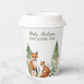 ウッドランド動物の赤ちゃんシャワー 紙コップ (裏面)