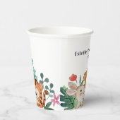 ウッドランド動物の赤ちゃんシャワー 紙コップ (右)