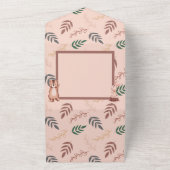 ウッドランド動物の赤ん坊シャワー招待、ボホ オールインワン招待状 (外側)