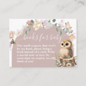 ウッドランド動物の野草女の子の赤ちゃんシャワー エンクロージャーカード (正面)