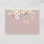 ウッドランド動物の野草女の子の赤ちゃんシャワー エンクロージャーカード (裏面)