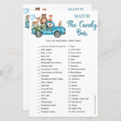 ウッドランド動物の青いトラックはキャンディバーに一致 (正面/裏面)