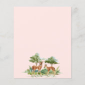 ウッドランド動物の鹿は赤ちゃんシャワーの招待を予算 (裏面)