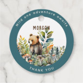 ウッドランド動物は好意を感謝のギフトデコール フェイバータグ (正面)