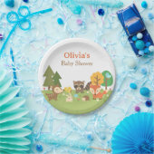 ウッドランド動物をテーマにした赤ちゃんシャワーパーティー用品 ペーパープレート (パーティー)