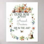 ウッドランド動物アドベンチャーベビーシャワー動物ゲーム ポスター (正面)