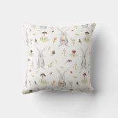 ウッドランド動物ウサギ装飾枕 クッション