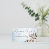 ウッドランド動物オベビー冬おむつラッフル エンクロージャーカード (スタンド正面)