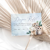 ウッドランド動物オベビー冬おむつラッフル エンクロージャーカード