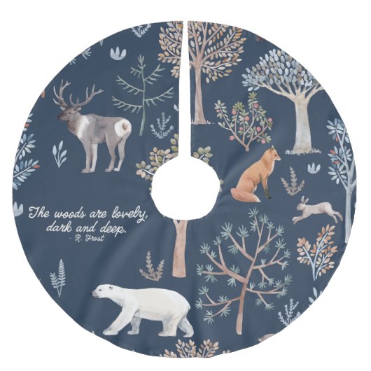 ウッドランド動物カスタムのツリースカート ブラッシュドポリエステルツリースカート (正面)