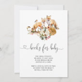 ウッドランド動物カボチャ赤ちゃんシャワーブックリクエスト 招待状 (裏面)