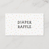 ウッドランド動物キツネおむつラッフルチケット エンクロージャーカード (裏面)