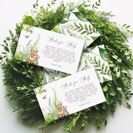 ウッドランド動物キツネウサギ本ベビー エンクロージャーカード