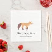 ウッドランド動物キツネベビーシャワー紙 スタンダードランチョンナプキン (インサイチュ)