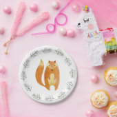 ウッドランド動物キツネ紙プレート ペーパープレート (パーティー)