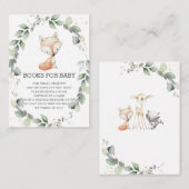 ウッドランド動物キツネ緑化リースベビー図書 エンクロージャーカード (正面/裏面)