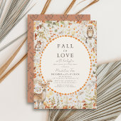 ウッドランド動物キノコの森の赤ちゃんシャワー 招待状