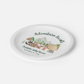 ウッドランド動物キャンピングベビーシャワー ペーパープレート (アングル)