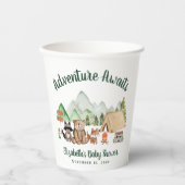 ウッドランド動物キャンピングベビーシャワー 紙コップ (正面)