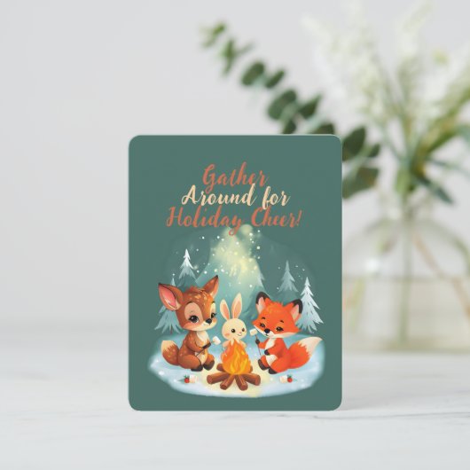 ウッドランド動物キャンプファイアクリスマスシーン シーズンカード (スタンド正面)