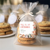 ウッドランド動物クリスマス冬の赤ちゃんシャワー スクエアシール