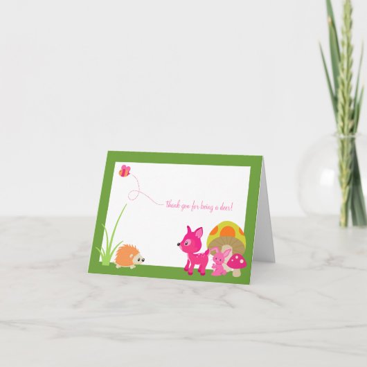 ウッドランド動物サンキューカード サンキューカード (正面)